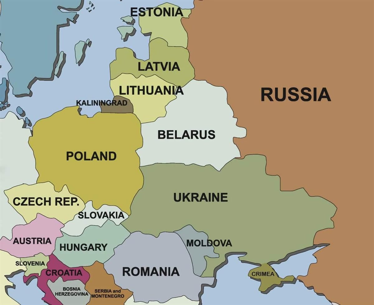 bản đồ của bản đồ Estonia nước xung quanh