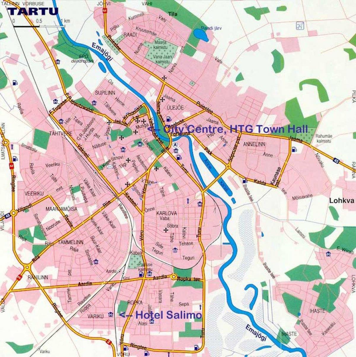 bản đồ của tartu Estonia