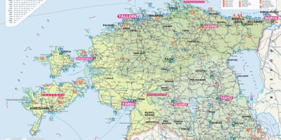 Bản đồ du lịch Estonia