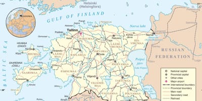 Estonia trong bản đồ