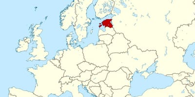 Estonia vị trí trên bản đồ thế giới
