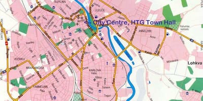 Bản đồ của tartu Estonia